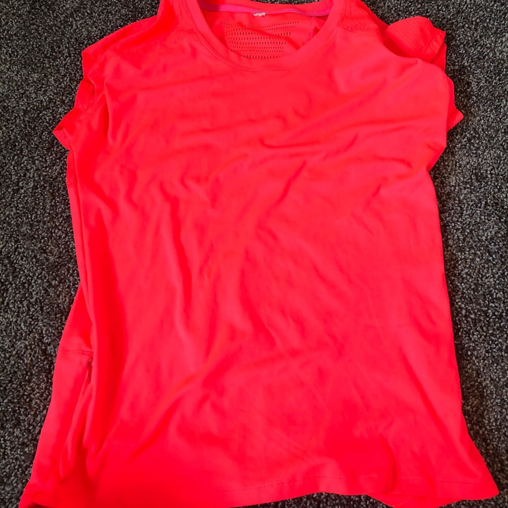 Athletic coral shirt